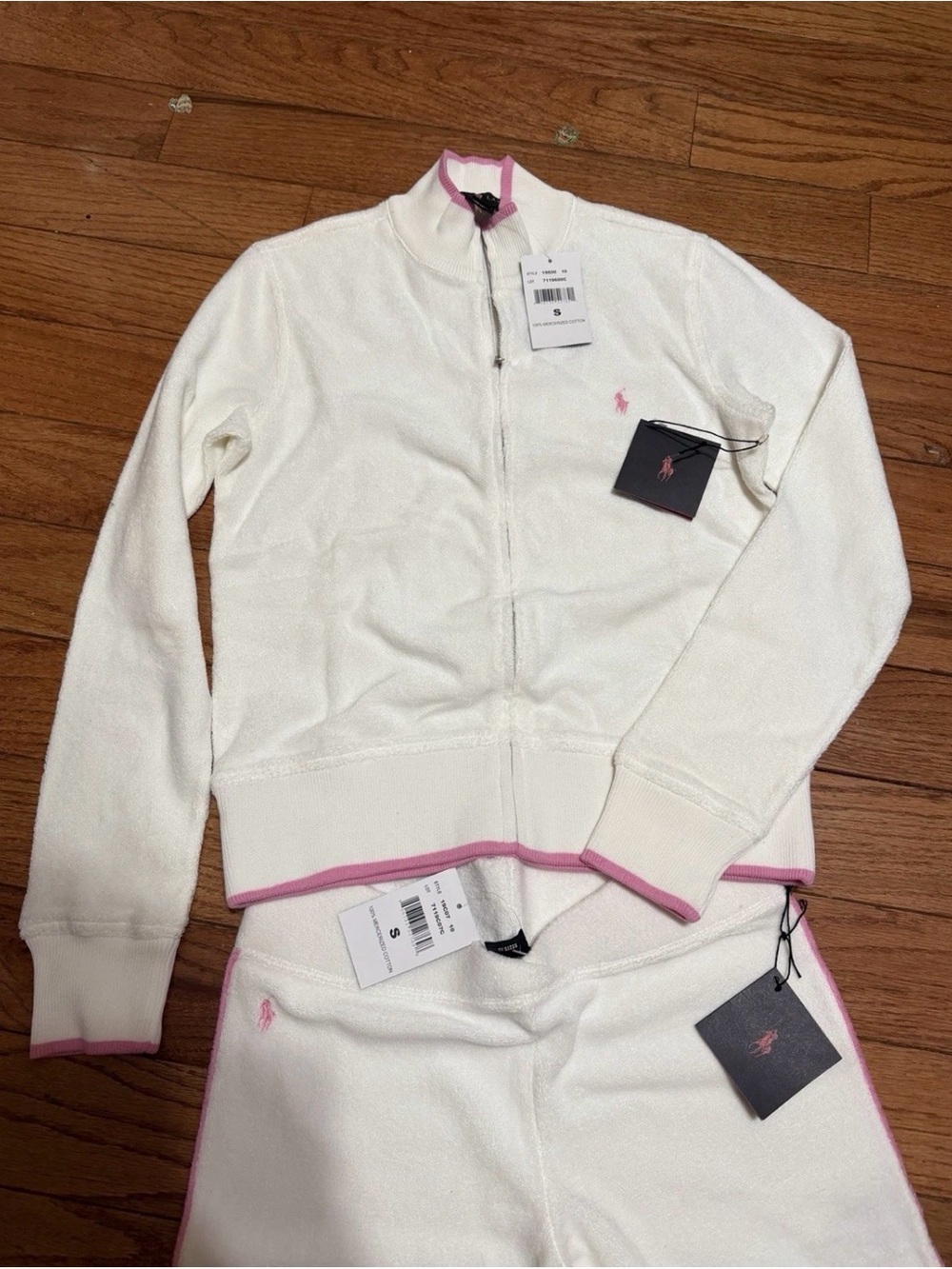 NWTS 2000s Ralph Lauren Blk Label “PINK PONY “Mercerized Cotton Track Suit - 🦄🦄